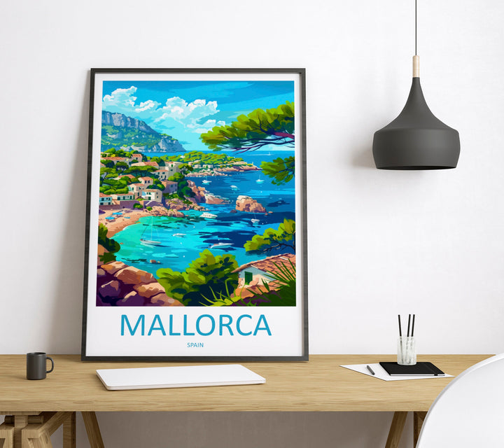 Mallorca Travel Print Wall Art Mallorca Wall Hanging Home Décor Mallorca Gift Art Lovers Spain Art Lover Gift Mallorca Print Spain Wall Art