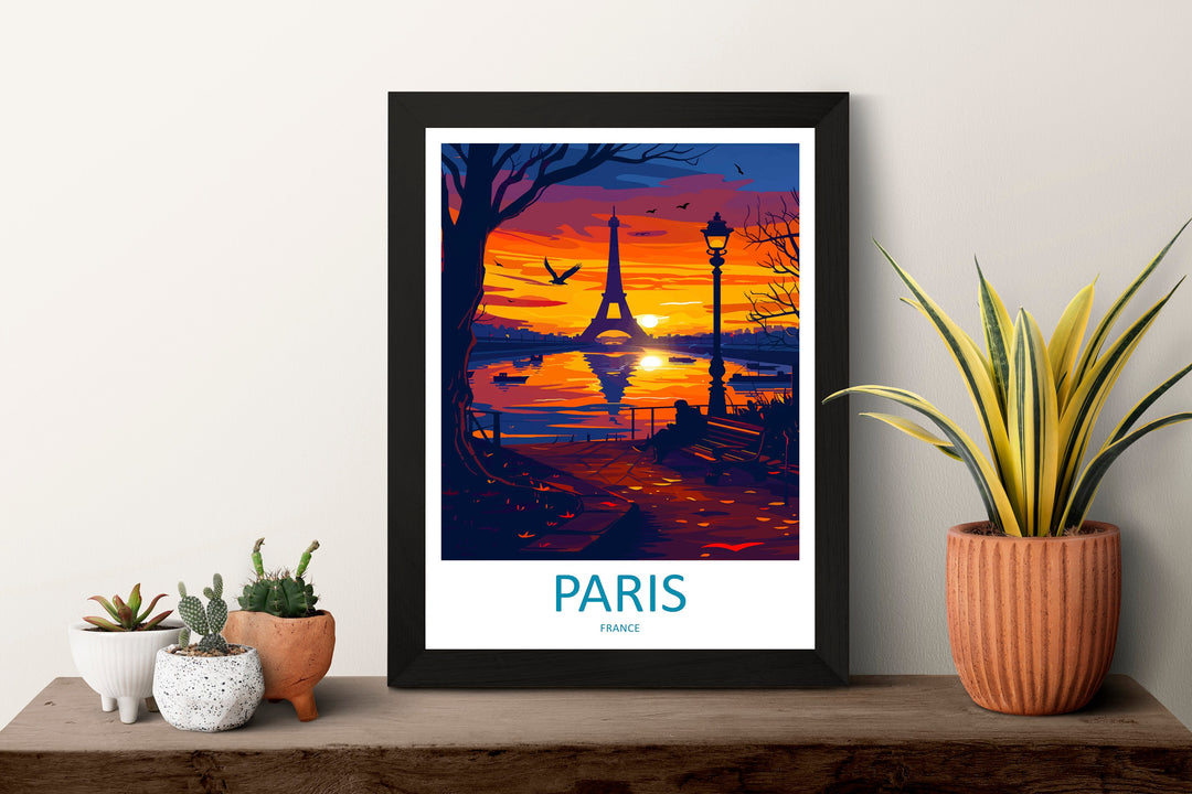 Paris Travel Print Wall Art Paris Wall Hanging Home Décor Paris Gift Art Lovers France Art Lover Gift Paris Print France Wall Art Décor