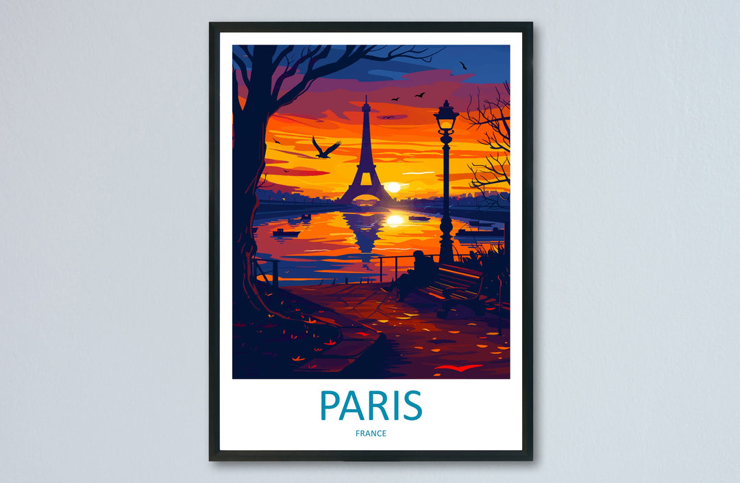 Paris Travel Print Wall Art Paris Wall Hanging Home Décor Paris Gift Art Lovers France Art Lover Gift Paris Print France Wall Art Décor