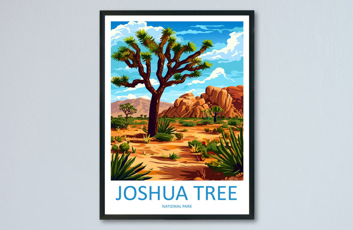 Joshua Tree National Park Travel Print Wall Art Joshua Tree Wall Hanging Home Décor Joshua Tree Gift Art Lovers California Art Lover Gift