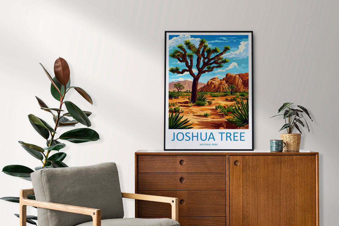 Joshua Tree National Park Travel Print Wall Art Joshua Tree Wall Hanging Home Décor Joshua Tree Gift Art Lovers California Art Lover Gift
