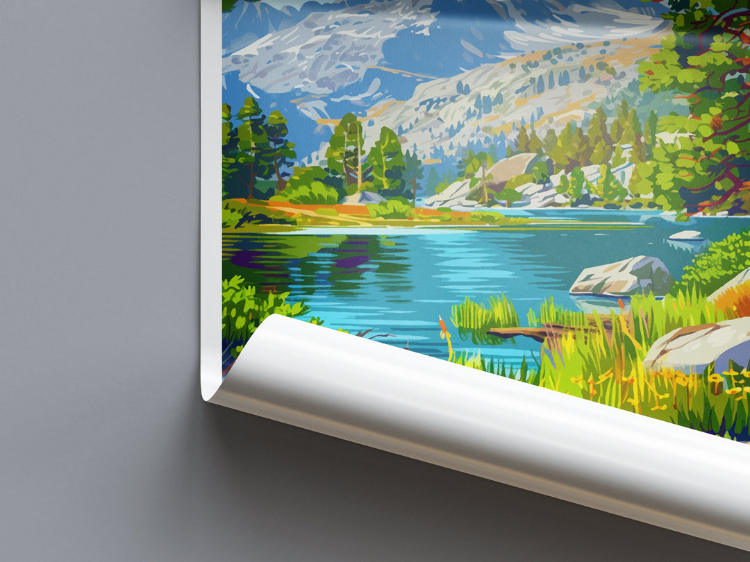 Silver Lake Travel Print Wall Art Silver Lake Wall Hanging Home Décor Silver Lake Gift Art Lovers California Art Lover Gift Lake Art