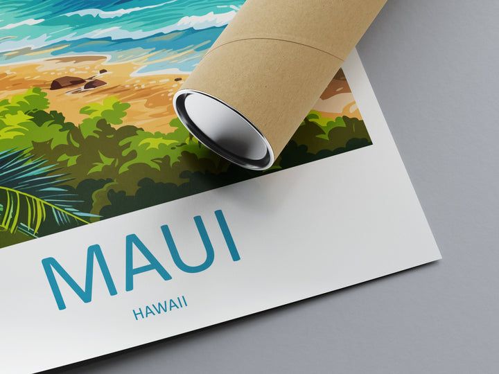 Maui Travel Print Wall Art Maui Wall Hanging Home Décor Maui Gift Art Lovers Hawaii Art Lover Gift Print Artwork
