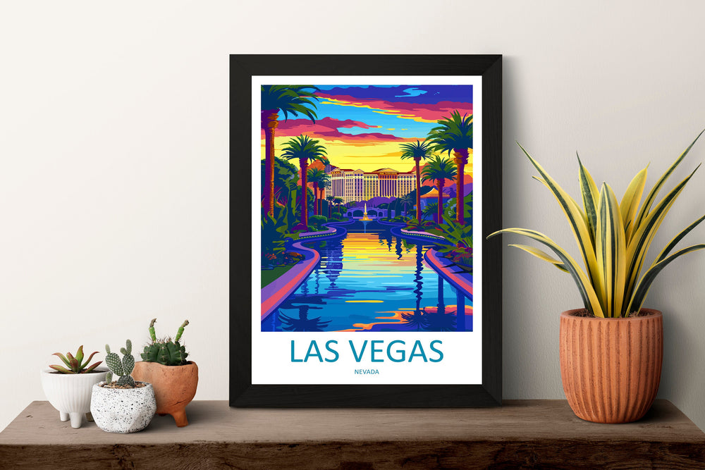 Las Vegas Travel Print Wall Art Las Vegas Wall Hanging Home Décor Las Vegas Gift Art Lovers Nevada Art Lover Gift Las Vegas Wall Décor