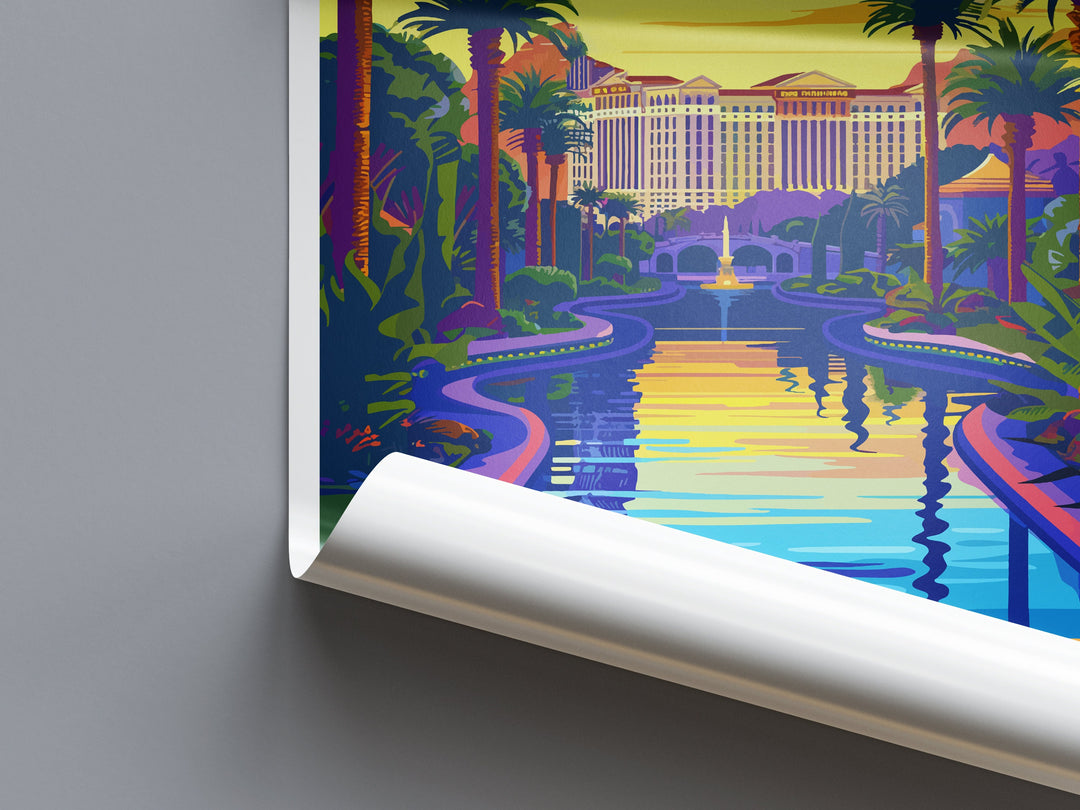 Las Vegas Travel Print Wall Art Las Vegas Wall Hanging Home Décor Las Vegas Gift Art Lovers Nevada Art Lover Gift Las Vegas Wall Décor