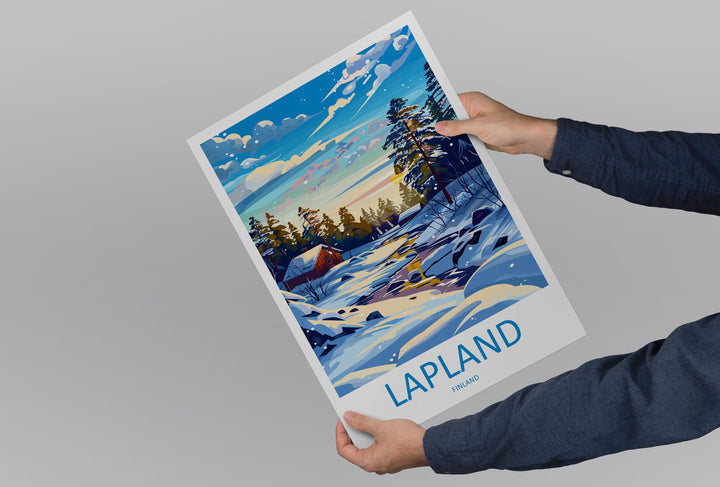 Lapland Travel Print Lapland Home Décor Finland Island Art Print Lapland Wall Print For Finland Gift Wall Hanging Lapland Artwork Décor