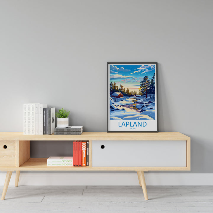 Lapland Travel Print Lapland Home Décor Finland Island Art Print Lapland Wall Print For Finland Gift Wall Hanging Lapland Artwork Décor