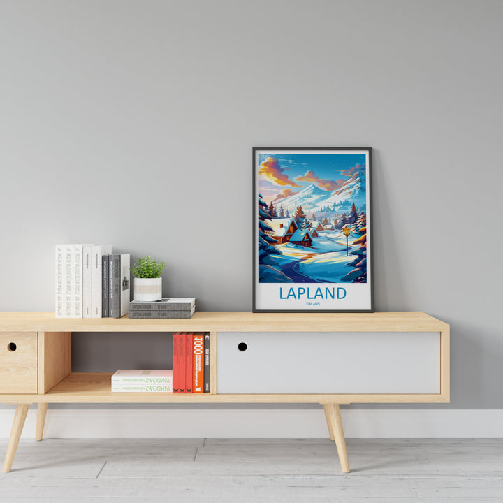 Lapland Travel Print Lapland Home Décor Finland Island Art Print Lapland Wall Print For Finland Gift Wall Hanging Lapland Artwork Décor