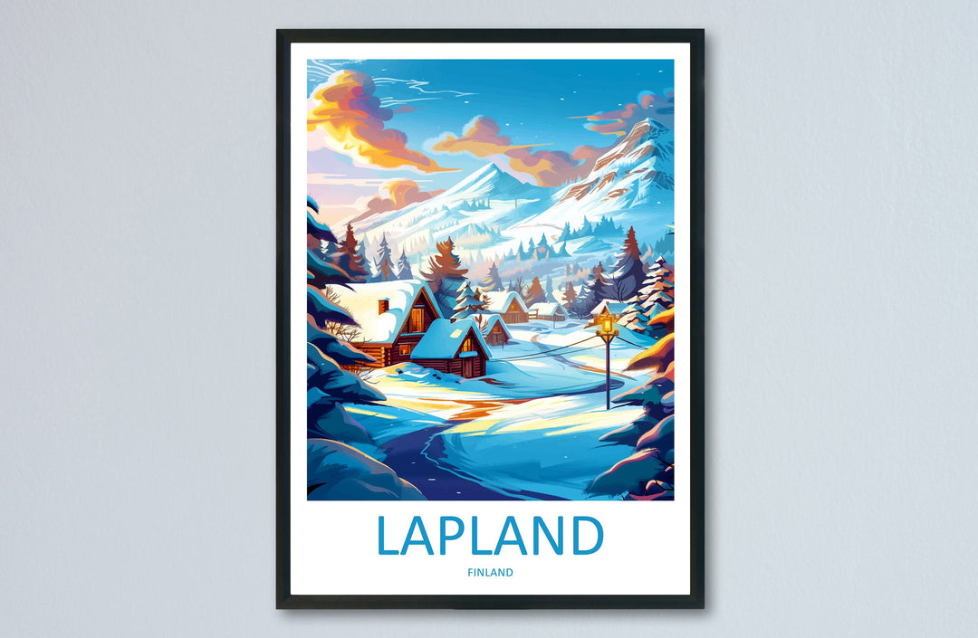 Lapland Travel Print Lapland Home Décor Finland Island Art Print Lapland Wall Print For Finland Gift Wall Hanging Lapland Artwork Décor