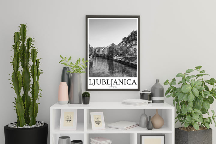 Ljubljana Photo Print of Ljubljana Slovenia Travel Photo Hanging Decor Photo Travel Art Gift For Travel Artwork Wall Art Framed Photo Travel