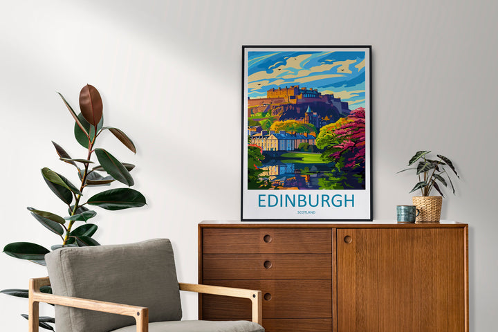 Edinburgh Cityscape Print Edinburgh Home Decor European City Art Print Edinburgh Wall Art Scotland Enthusiast Gift Wall Hanging Edinburgh