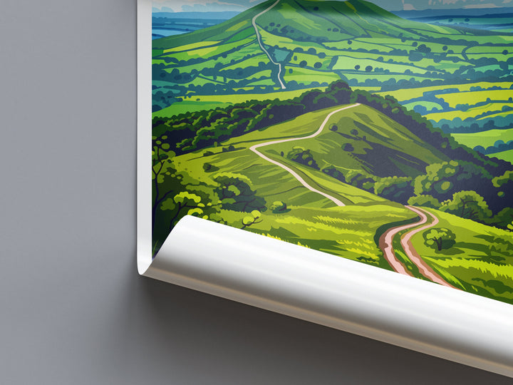 Malvern Hills Travel Print Wall Art Malvern Hills Wall Hanging Home Decoration Malvern Hills Gift Art Lovers Wall Art AONB Wall Print