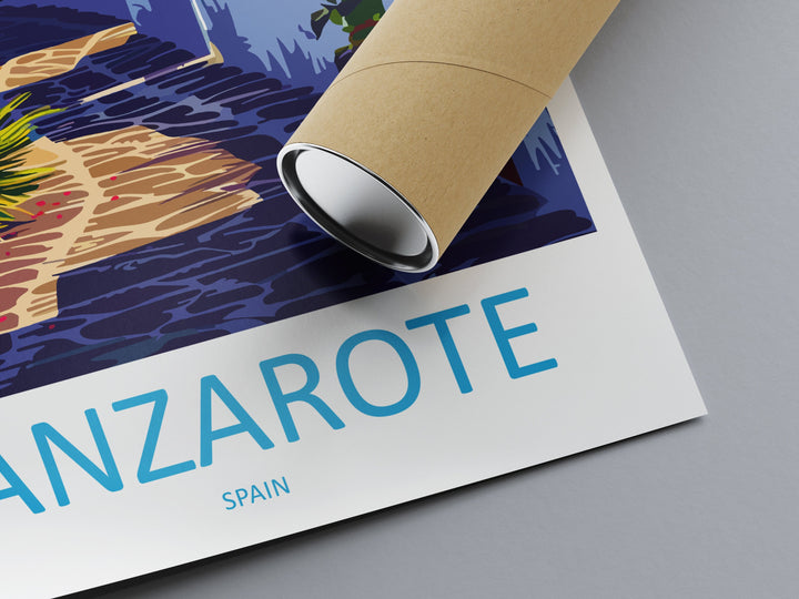 Lanzarote Travel Print Wall Art Lanzarote Wall Hanging Home Décor Lanzarote Gift Art Lovers Spain Art Lover Gift Lanzarote Wall Décor