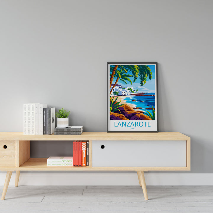 Lanzarote Travel Print Wall Art Lanzarote Wall Hanging Home Décor Lanzarote Gift Art Lovers Spain Art Lover Gift Lanzarote Wall Décor
