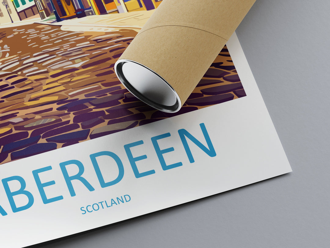 Aberdeen Print Aberdeen Home Décor Scotland City Art Print Aberdeen Wall Art for Scotland Enthusiast Gift Wall Hanging Aberdeen Cityscape
