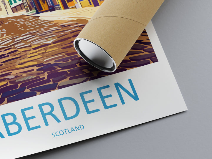 Aberdeen Print Aberdeen Home Décor Scotland City Art Print Aberdeen Wall Art for Scotland Enthusiast Gift Wall Hanging Aberdeen Cityscape