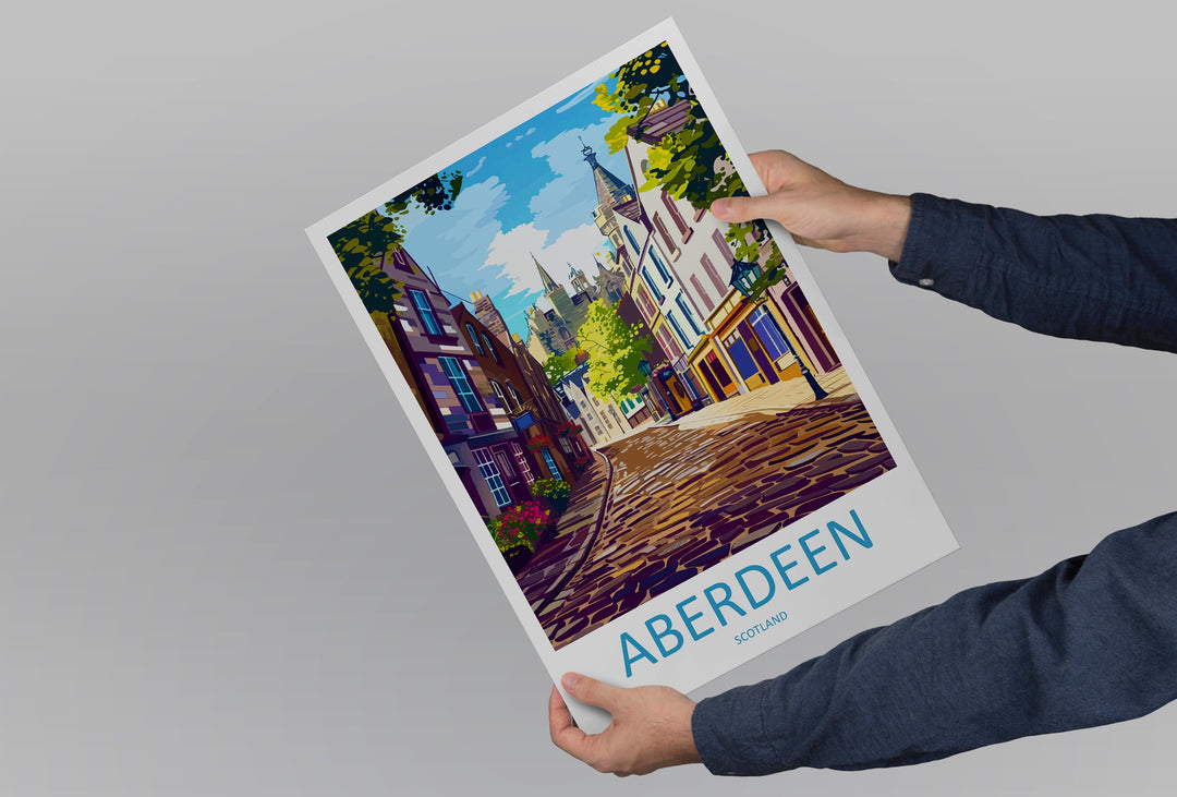 Aberdeen Print Aberdeen Home Décor Scotland City Art Print Aberdeen Wall Art for Scotland Enthusiast Gift Wall Hanging Aberdeen Cityscape