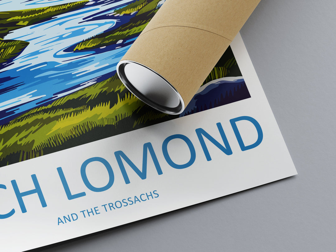 Loch Lomond And The Trossachs Travel Print Wall Art Loch Lomond Wall Hanging Home Decoration National Park Gift Art Lovers Wall Art Print