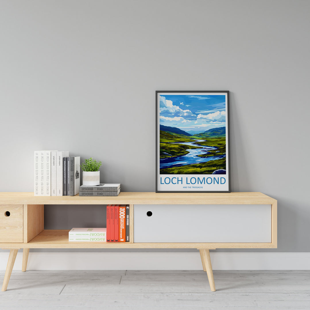 Loch Lomond And The Trossachs Travel Print Wall Art Loch Lomond Wall Hanging Home Decoration National Park Gift Art Lovers Wall Art Print