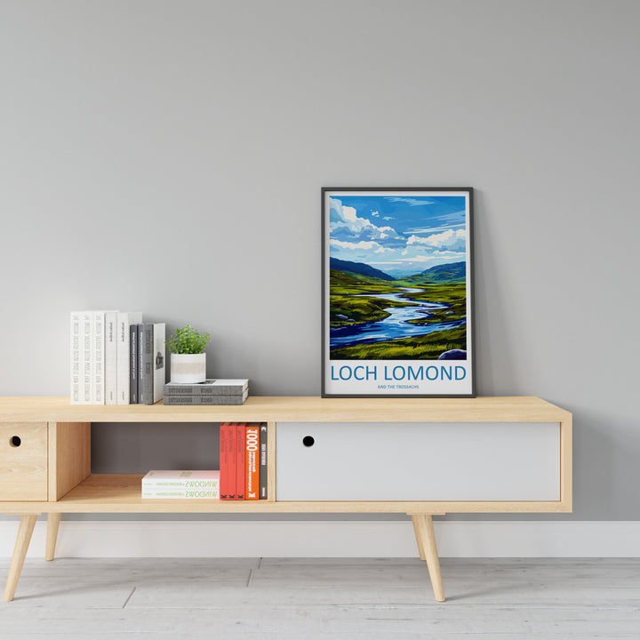 Loch Lomond And The Trossachs Travel Print Wall Art Loch Lomond Wall Hanging Home Decoration National Park Gift Art Lovers Wall Art Print