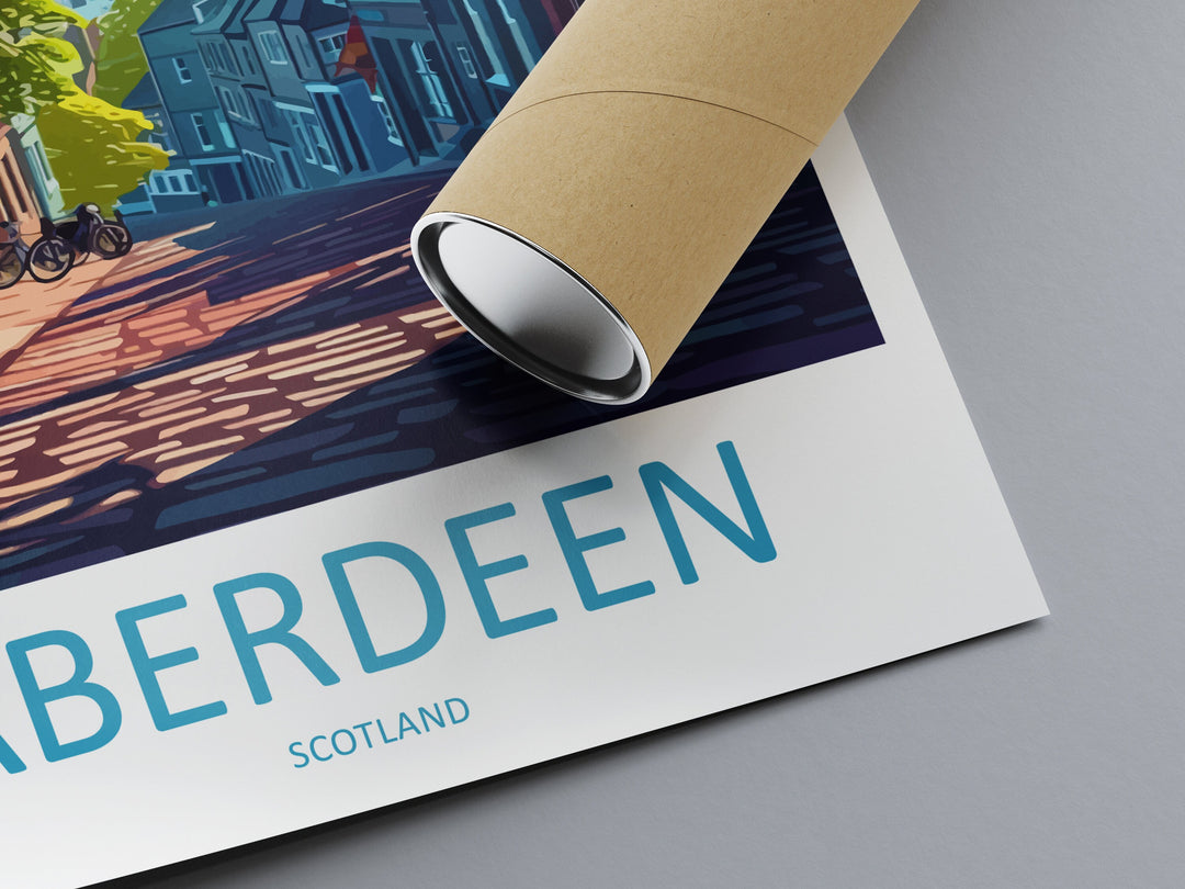 Aberdeen Print Aberdeen Home Décor Scotland City Art Print Aberdeen Wall Art for Scotland Enthusiast Gift Wall Hanging Aberdeen Cityscape