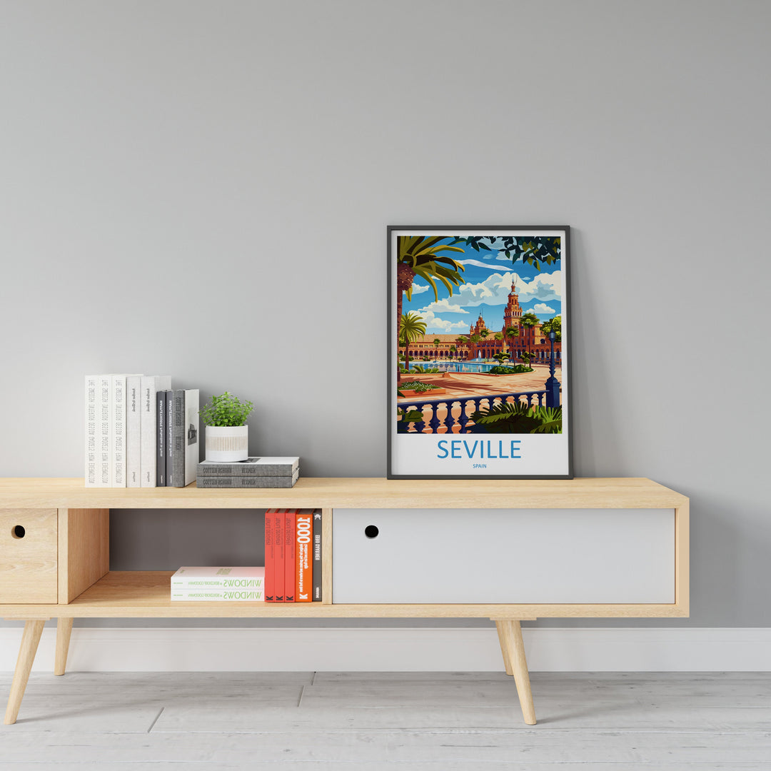 Seville Travel Print Wall Art Seville Wall Hanging Home Décor Seville Gift Art Lovers Spain Art Lover Gift Seville Print Spain Wall Art Deco