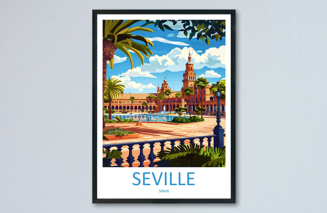 Seville Travel Print Wall Art Seville Wall Hanging Home Décor Seville Gift Art Lovers Spain Art Lover Gift Seville Print Spain Wall Art Deco