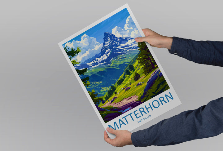 Matterhorn Travel Print Wall Art Matterhorn Wall Hanging Home Décor Matterhorn Gift Art Lovers Switzerland Art Lover Gift Matterhorn Travel