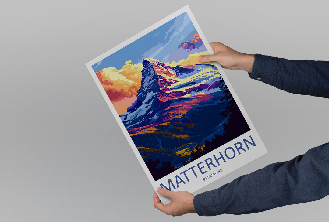Matterhorn Travel Print Wall Art Matterhorn Wall Hanging Home Décor Matterhorn Gift Art Lovers Switzerland Art Lover Gift Matterhorn Travel