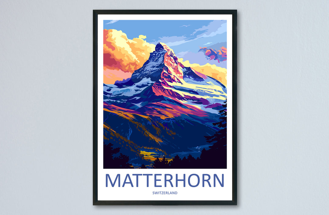 Matterhorn Travel Print Wall Art Matterhorn Wall Hanging Home Décor Matterhorn Gift Art Lovers Switzerland Art Lover Gift Matterhorn Travel