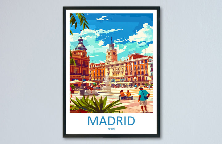 Madrid Travel Print Wall Art Madrid Wall Hanging Home Décor Madrid Gift Art Lovers Spain Art Lover Gift Madrid Wall Décor Madrid Spain Print