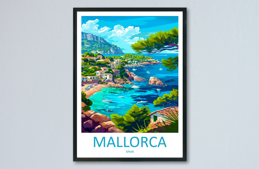 Mallorca Travel Print Wall Art Mallorca Wall Hanging Home Décor Mallorca Gift Art Lovers Spain Art Lover Gift Mallorca Print Spain Wall Art