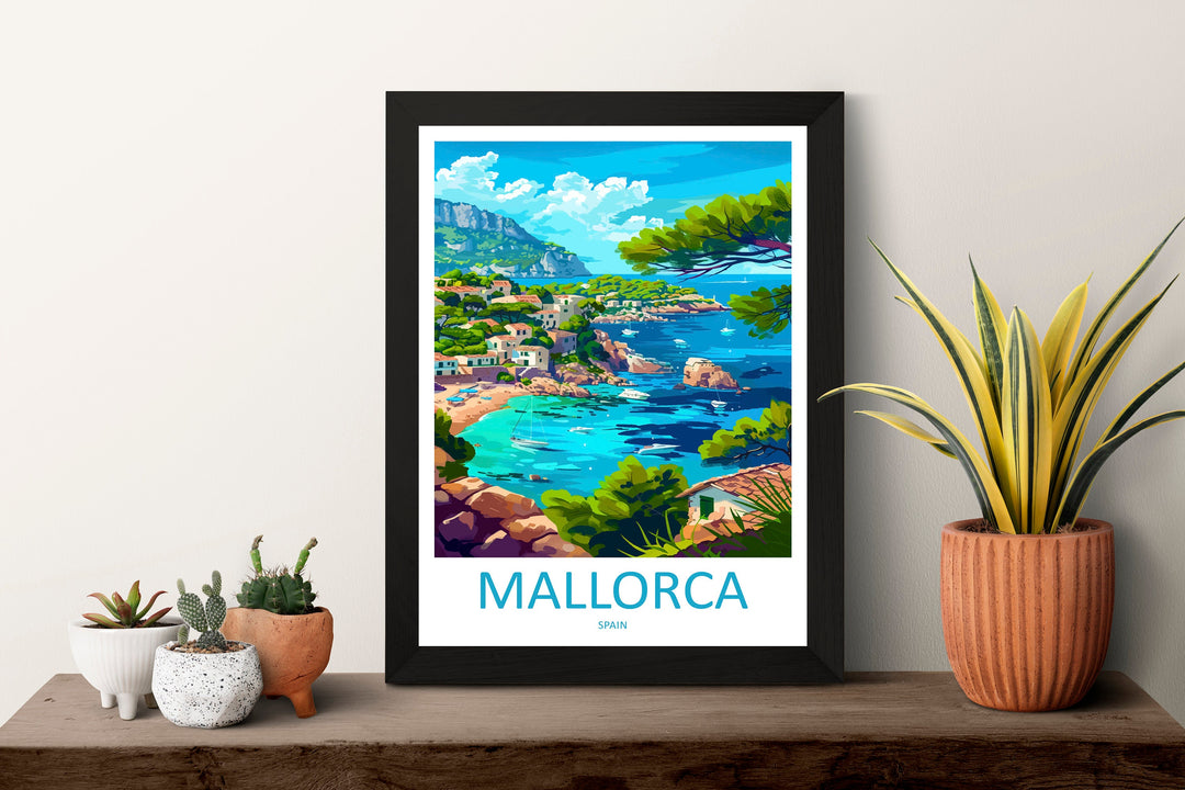 Mallorca Travel Print Wall Art Mallorca Wall Hanging Home Décor Mallorca Gift Art Lovers Spain Art Lover Gift Mallorca Print Spain Wall Art