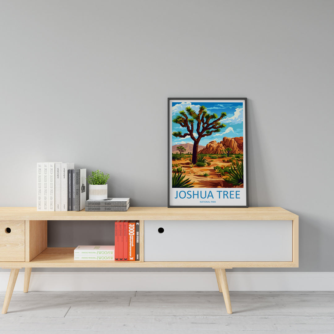 Joshua Tree National Park Travel Print Wall Art Joshua Tree Wall Hanging Home Décor Joshua Tree Gift Art Lovers California Art Lover Gift