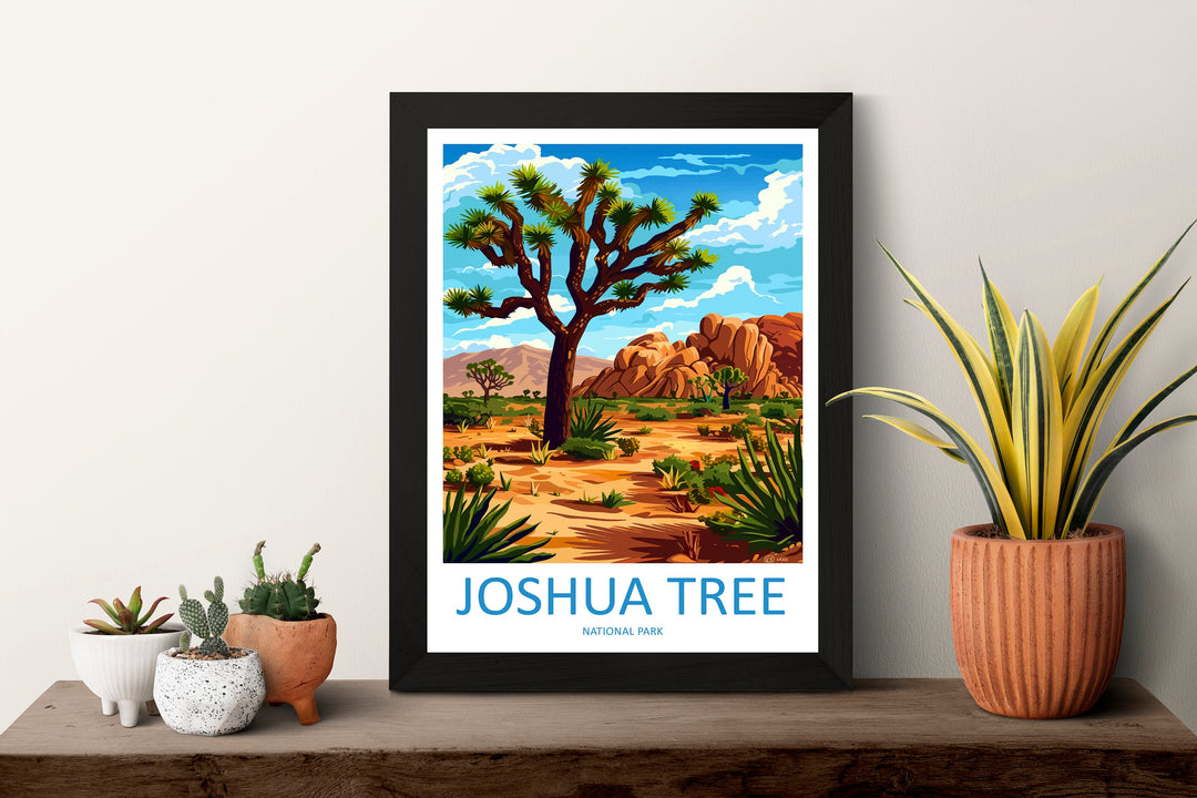Joshua Tree National Park Travel Print Wall Art Joshua Tree Wall Hanging Home Décor Joshua Tree Gift Art Lovers California Art Lover Gift