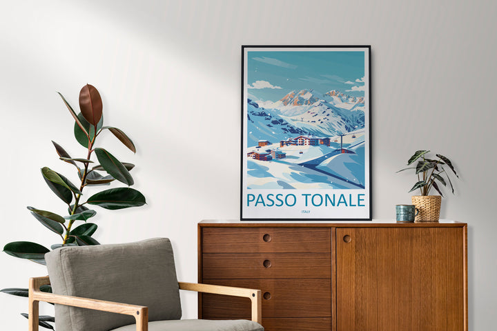 Passo Tonale Travel Print Wall Art Passo Tonale Wall Hanging Home Décor Passo Tonale Gift Art Lovers England Art Lover Gift Passo Tonale