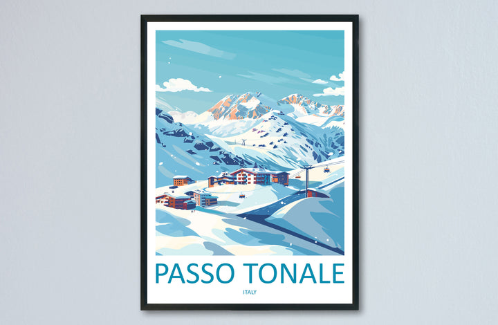 Passo Tonale Travel Print Wall Art Passo Tonale Wall Hanging Home Décor Passo Tonale Gift Art Lovers England Art Lover Gift Passo Tonale