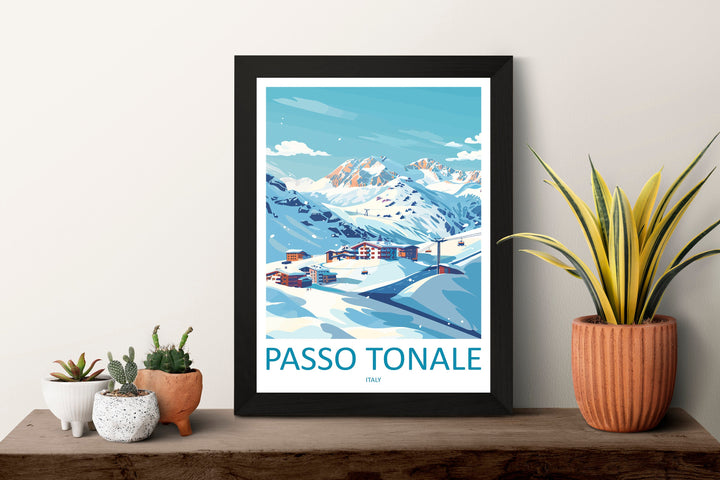 Passo Tonale Travel Print Wall Art Passo Tonale Wall Hanging Home Décor Passo Tonale Gift Art Lovers England Art Lover Gift Passo Tonale