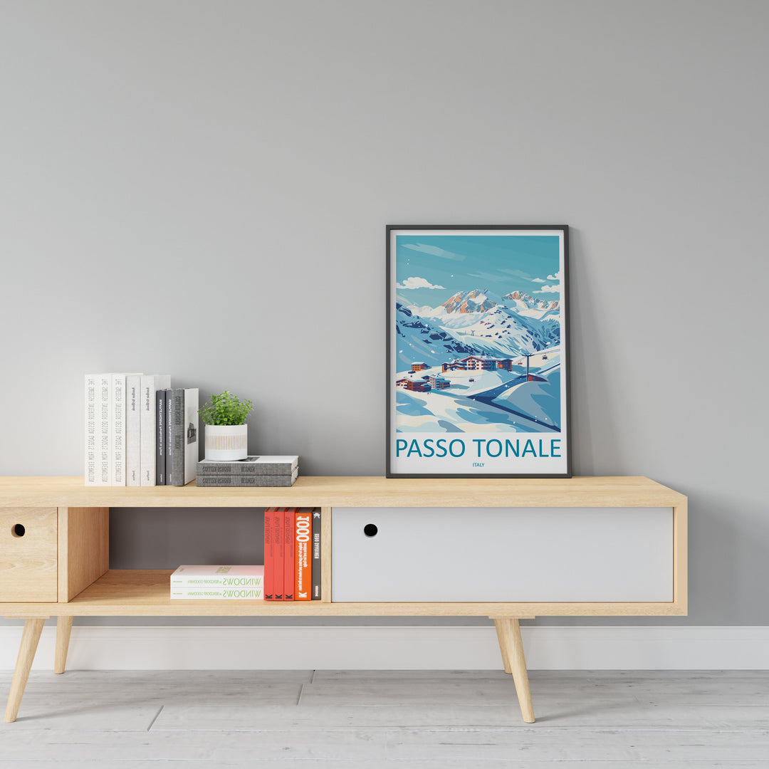 Passo Tonale Travel Print Wall Art Passo Tonale Wall Hanging Home Décor Passo Tonale Gift Art Lovers England Art Lover Gift Passo Tonale