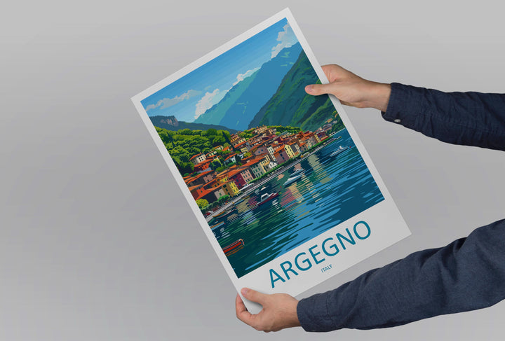 Argegno Travel Print Wall Art Argegno Italy Wall Hanging Home Décor Argegno Italy Gift Art Lovers Italy Art Gift Argegno Italy