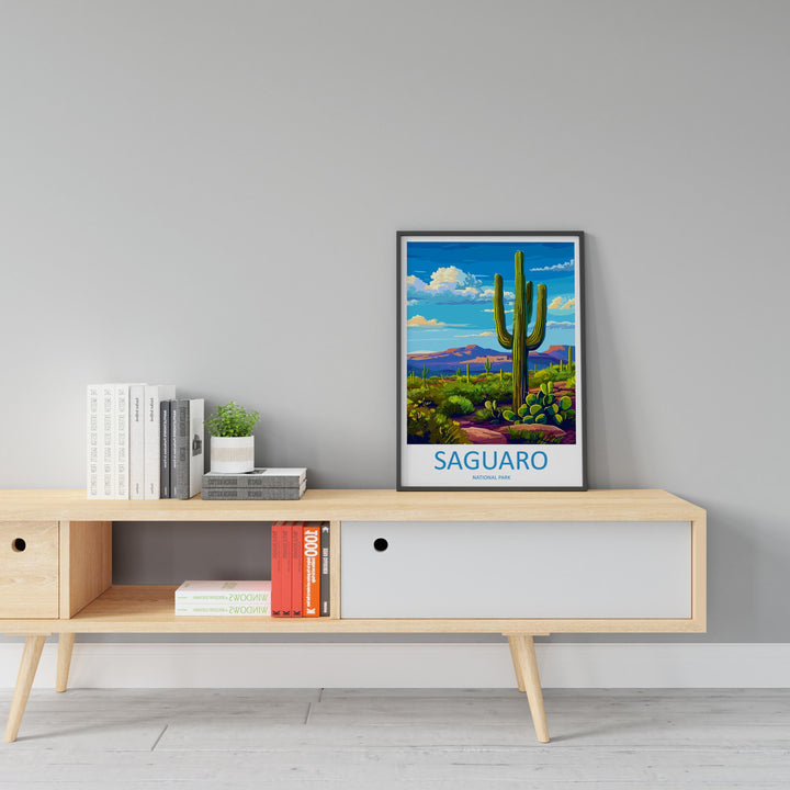 Saguaro National Park Travel Print Wall Art Saguaro National Park Wall Hanging Home Décor Saguaro National Park Gift Art Lovers Arizona Art
