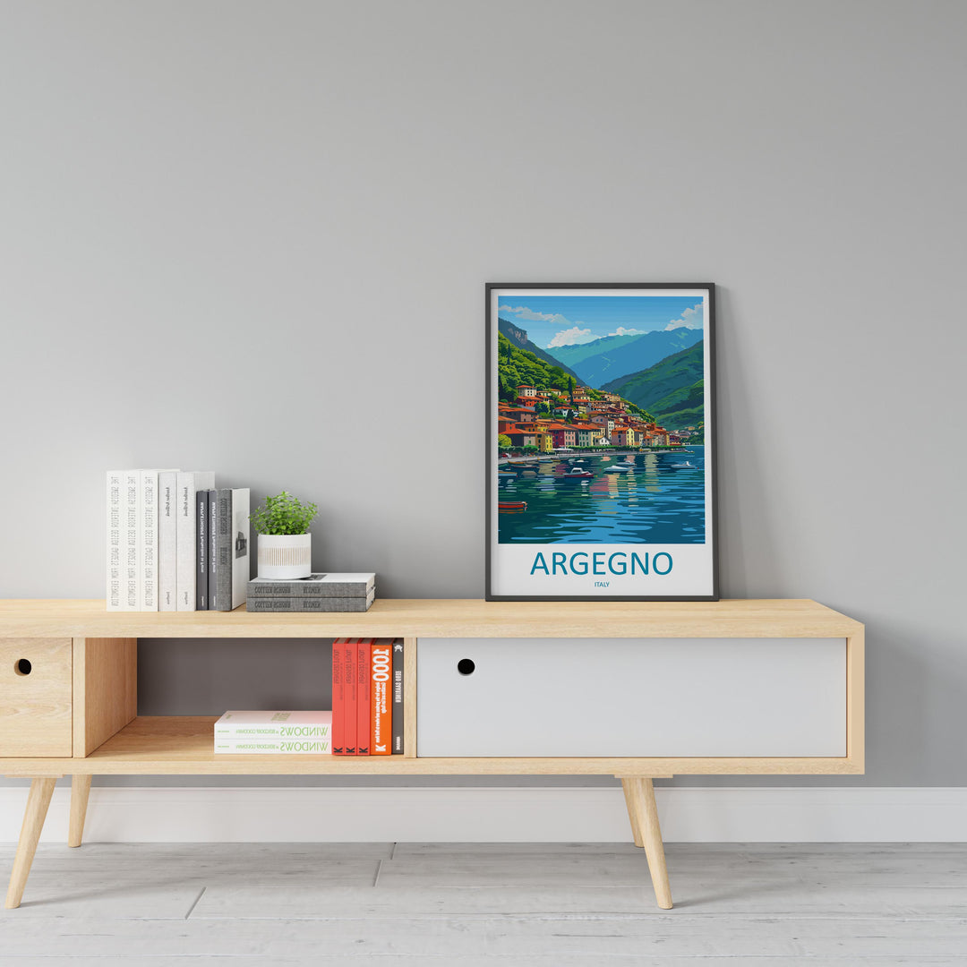 Argegno Travel Print Wall Art Argegno Italy Wall Hanging Home Décor Argegno Italy Gift Art Lovers Italy Art Gift Argegno Italy