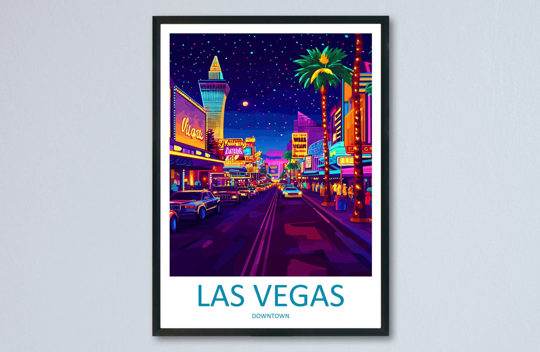 Las Vegas Travel Print Wall Art Las Vegas Wall Hanging Home Décor Las Vegas Gift Art Lovers Nevada Art Lover Gift Las Vegas Wall Décor