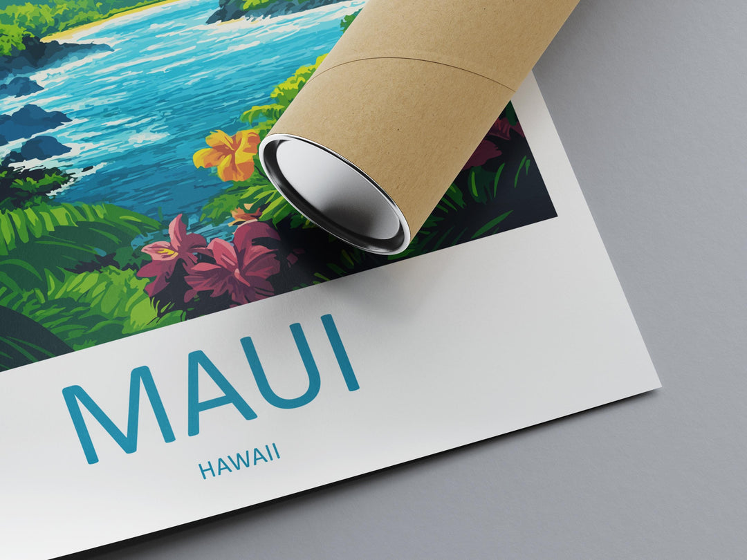 Maui Travel Print Wall Art Maui Wall Hanging Home Décor Maui Gift Art Lovers Hawaii Art Lover Gift Print Artwork