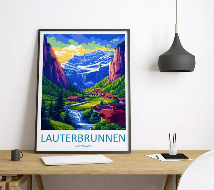 Lauterbrunnen Print Lauterbrunnen Home Décor Switzerland Art Print Lauterbrunnen Wall Print For Switzerland Gift Wall Hanging Switzerland