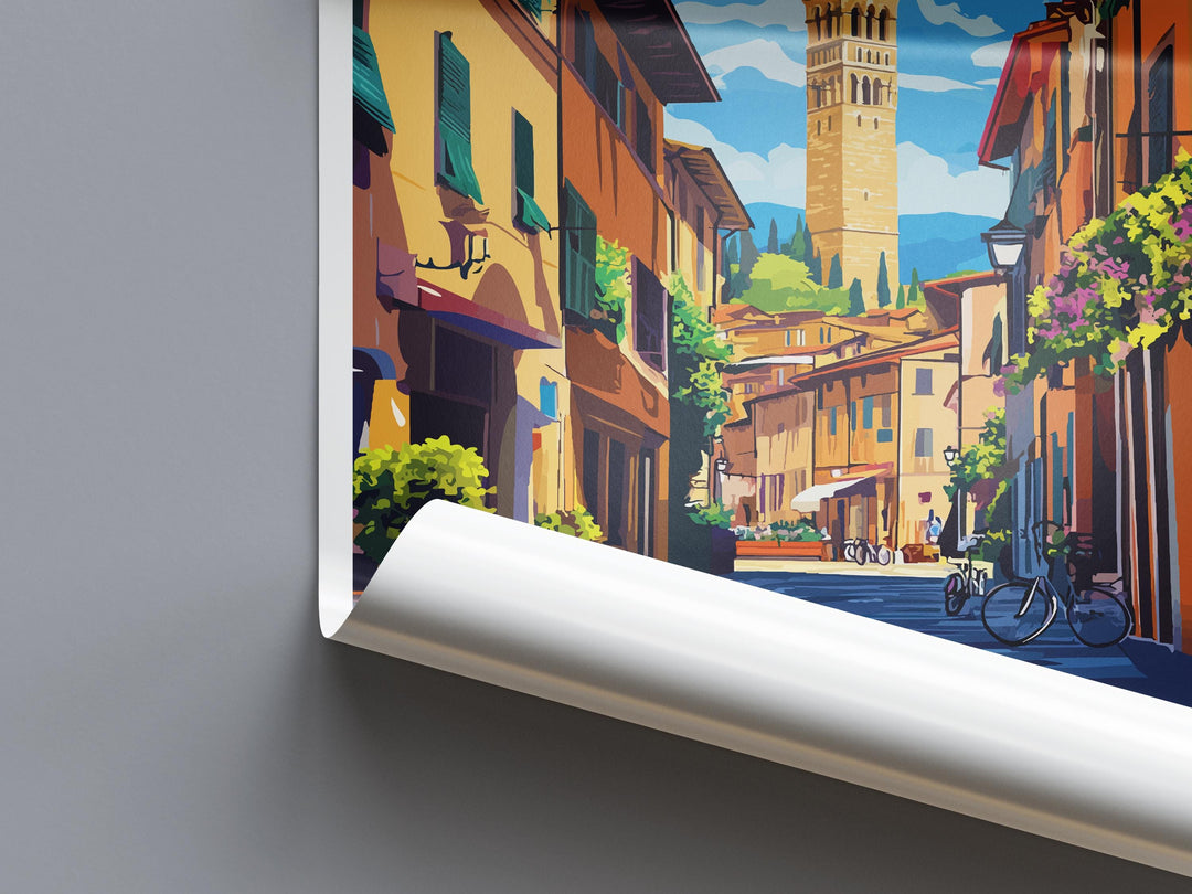 Lucca Travel Print Wall Art Lucca Wall Hanging Home Décor Lucca Gift Art Lovers Italy Art Lover Gift Lucca Print Lucca Travel Gift Art