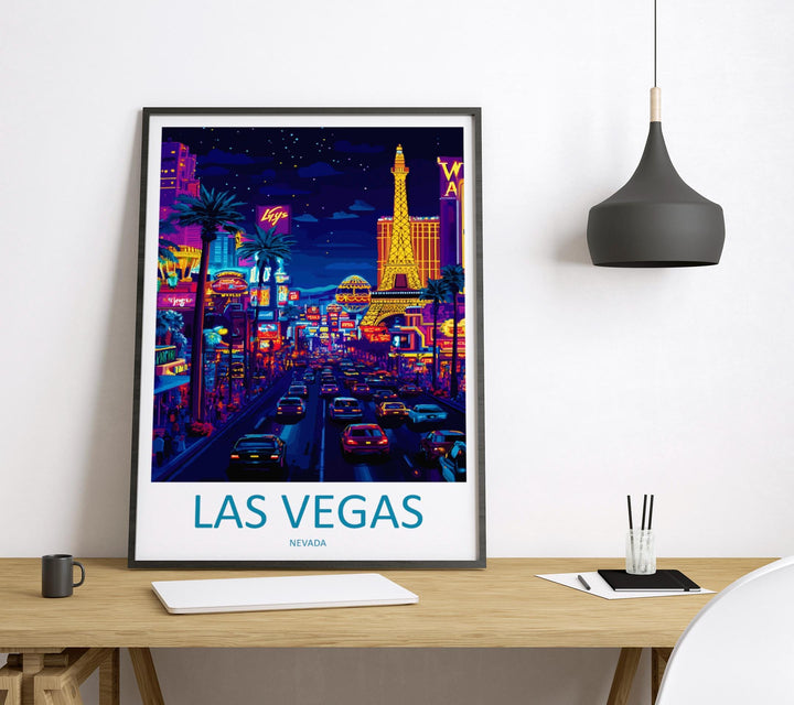 Las Vegas Travel Print Wall Art Las Vegas Wall Hanging Home Décor Las Vegas Gift Art Lovers Nevada Art Lover Gift Las Vegas Wall Décor