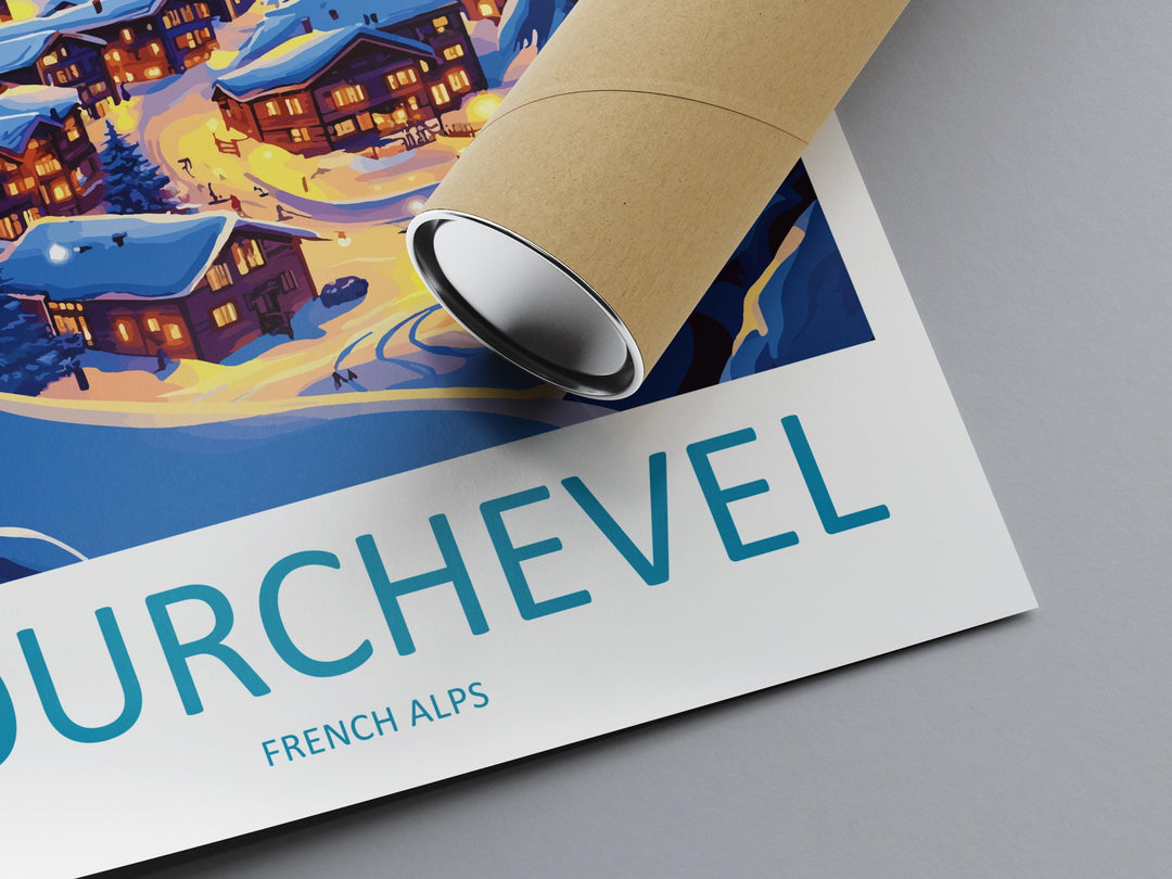 Courchevel Travel Print Wall Art Courchevel Wall Hanging Home Décor Courchevel Gift Art Lovers Ski Art Lover Gift Courchevel Print Skiing