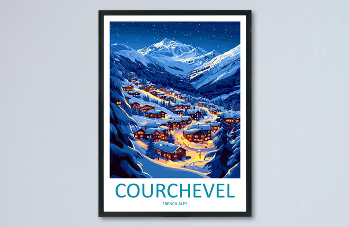 Courchevel Travel Print Wall Art Courchevel Wall Hanging Home Décor Courchevel Gift Art Lovers Ski Art Lover Gift Courchevel Print Skiing