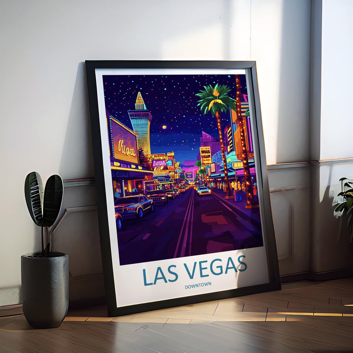 Las Vegas Travel Print Wall Art Las Vegas Wall Hanging Home Décor Las Vegas Gift Art Lovers Nevada Art Lover Gift Las Vegas Wall Décor